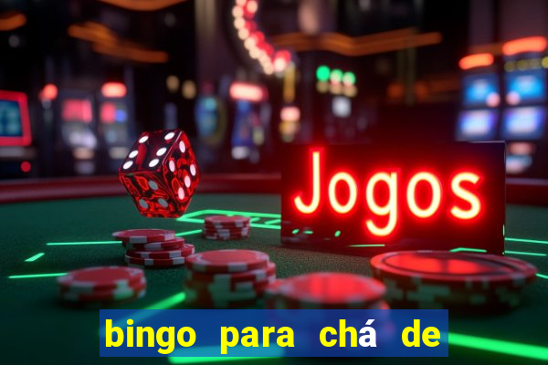 bingo para chá de bebê para imprimir grátis