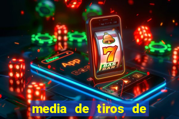 media de tiros de meta por jogo