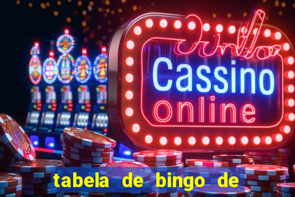 tabela de bingo de 1 a 100