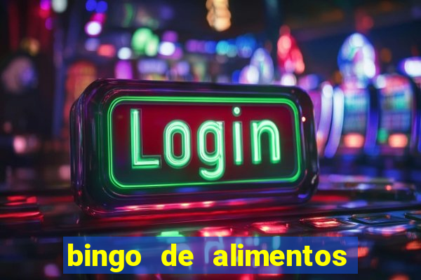 bingo de alimentos saludables para imprimir